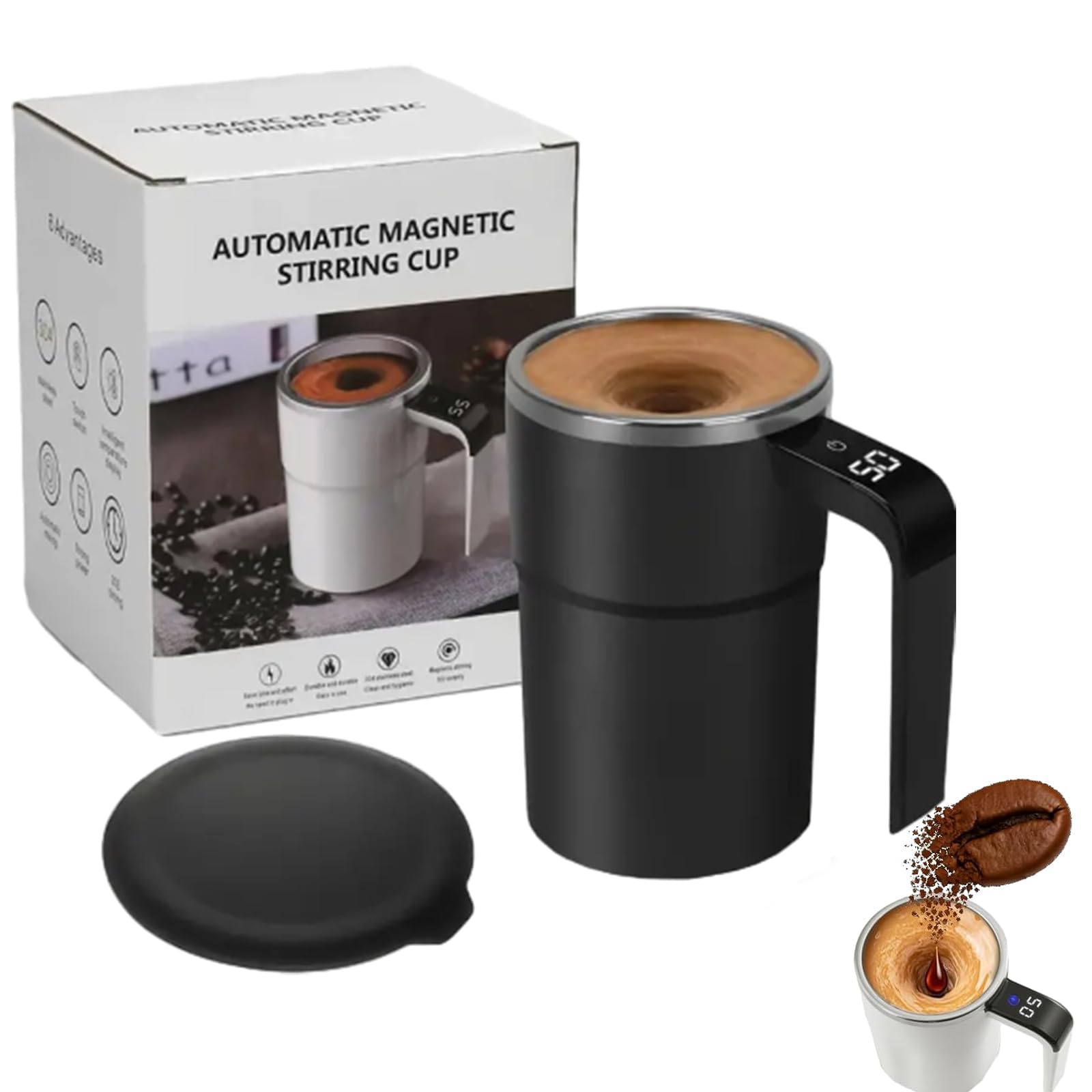 Self-Stirring Mug — Battery Powered Coffee Stirrer