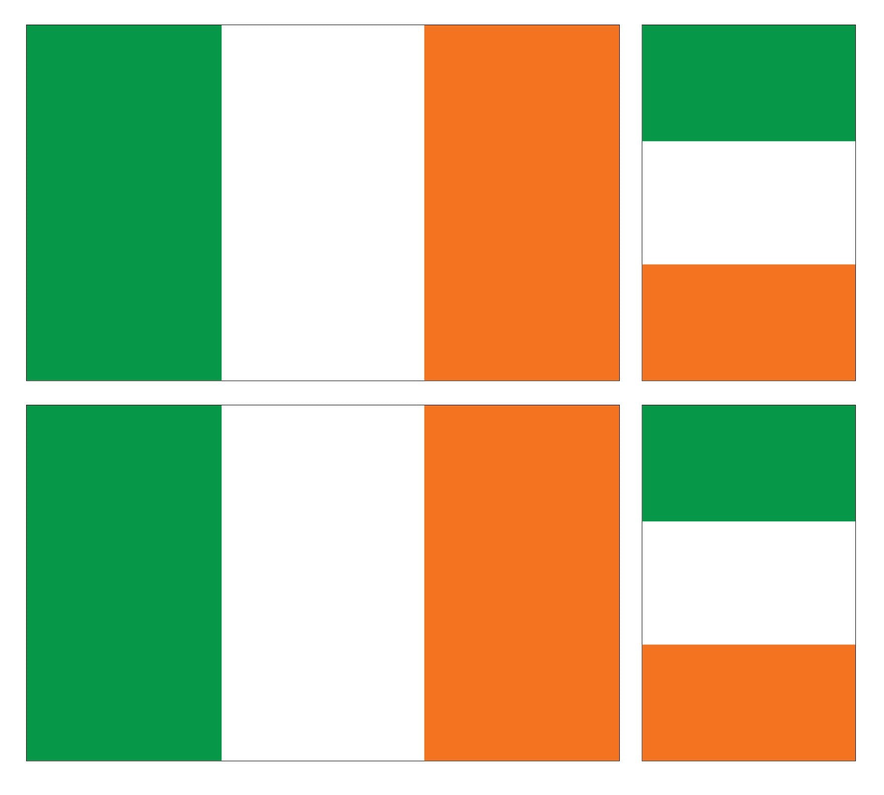 Republic of Ireland Car Flag Set — Magnetic Window Banners Pair