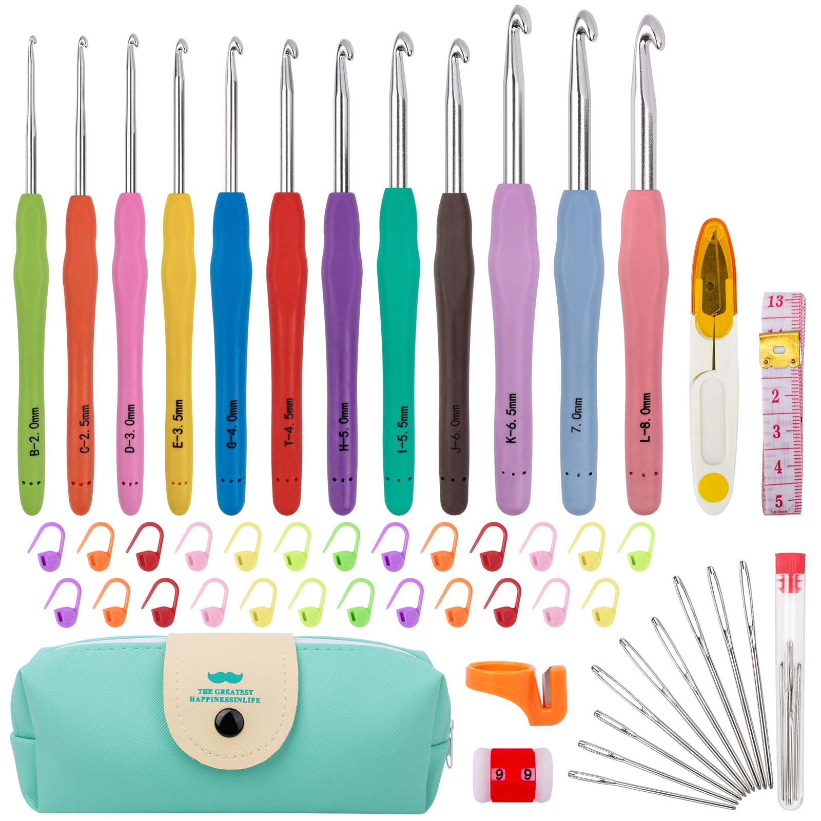 Crochet Hook Set — 22pc Aluminium with Bag